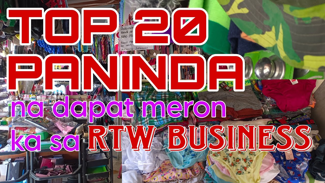 TOP 20 PANINDA NA DAPAT MERON KA SA IYONG RTW BUSINESS | DAMITAN