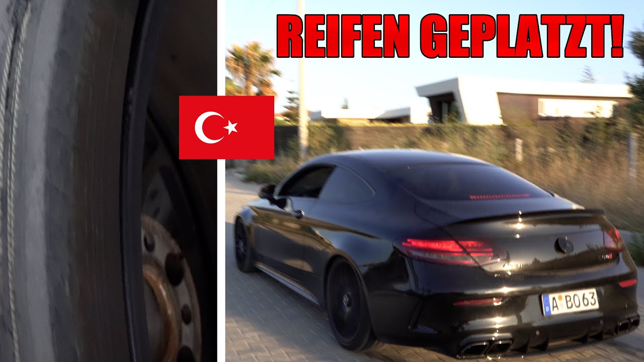 C63 AMG REIFEN GEPLATZT!