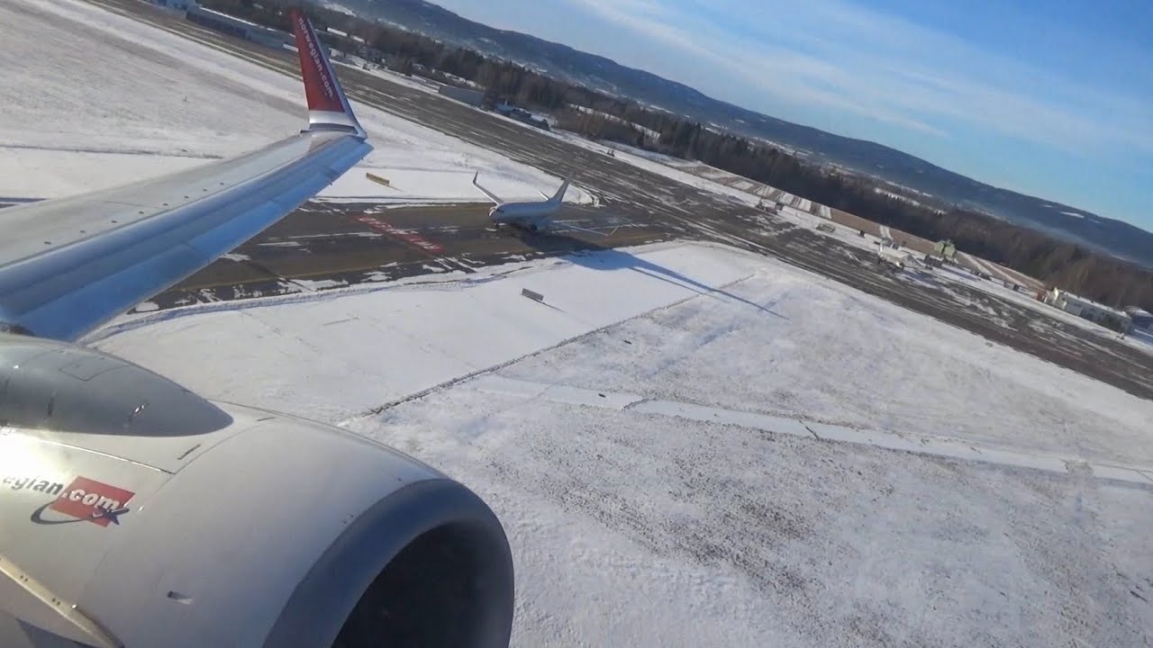 Winter Takeoff from Oslo Gardermoen | Norwegian B737-8JP(WL) LN-NGY