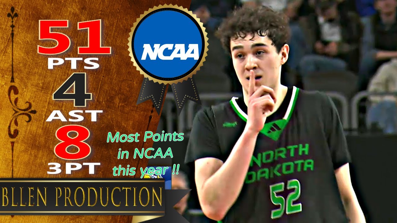 Treysen Eaglestaff－Career-High 51 Points !! Highlights｜North Dakota vs South Dakota State｜2025.03.07