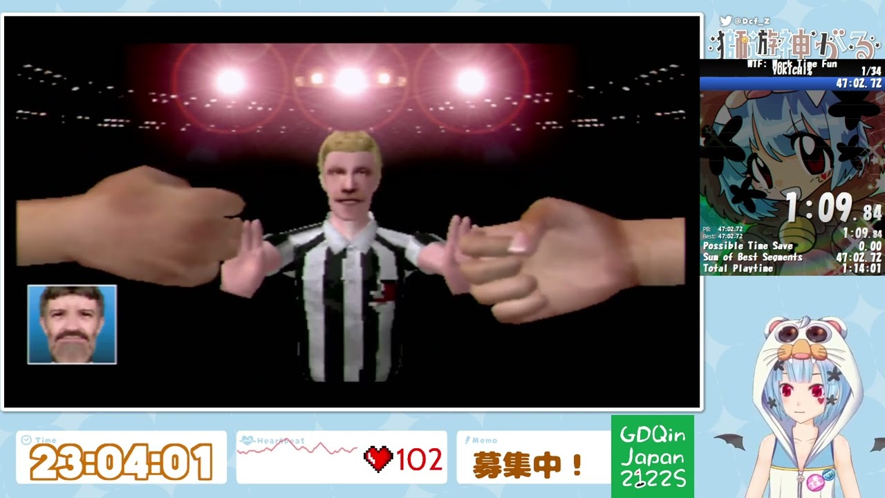 1:32.70　バイトヘル2000じゃんけん世界大会諭吉%RTA