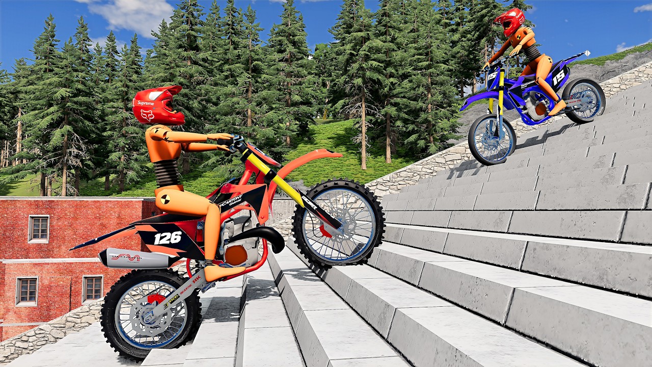 Cars vs Stairs Challenge | BeamNG.drive