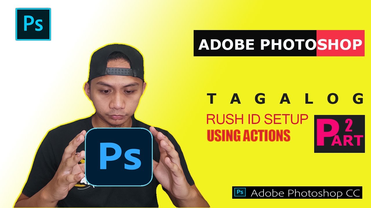 Adobe Photoshop: RUSH ID PICTURE SETUP | USING ACTIONS
