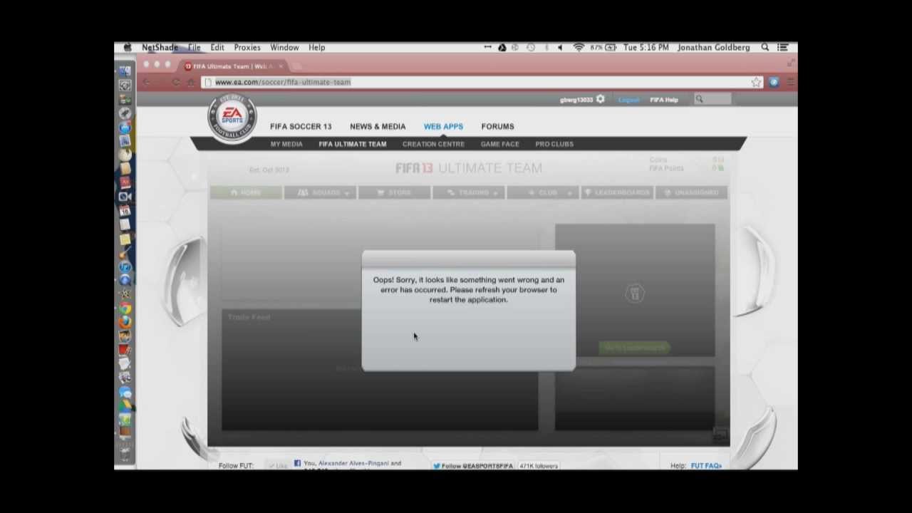 How to get the Fifa 13 Ultimate Team Web App to work on Macs or any other computers