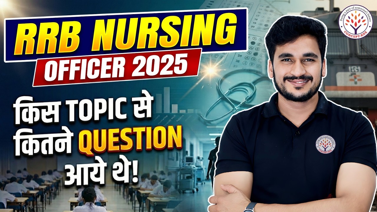 RRB Nursing Officer 2025 Paper Analysis | किस टॉपिक से कितने प्रश्न?