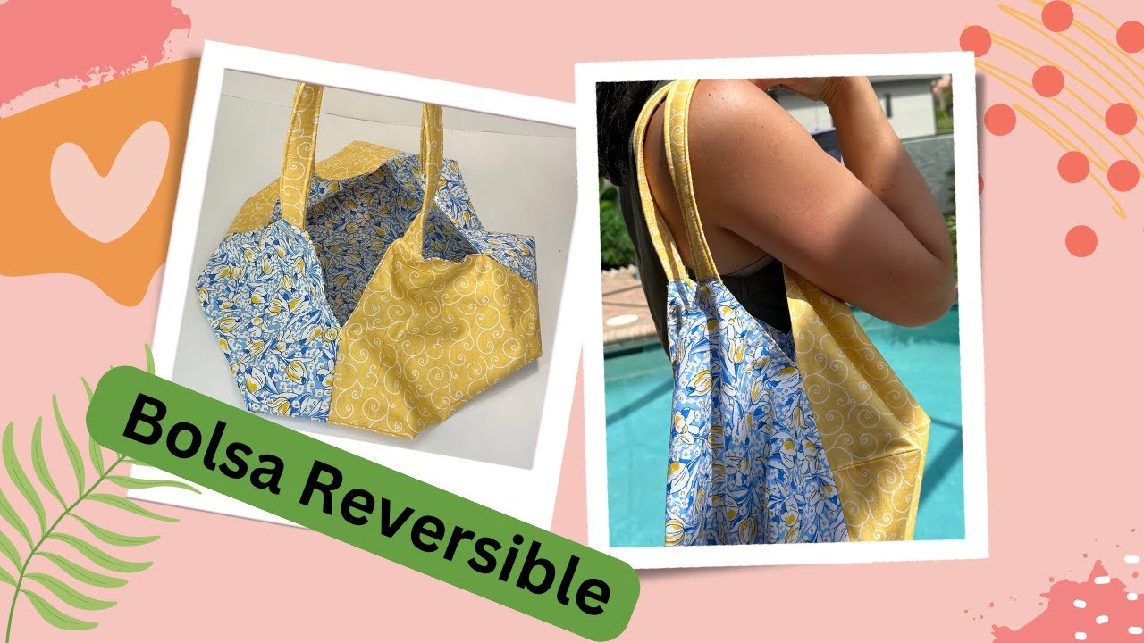 Bolsa de tela reversible para mercado