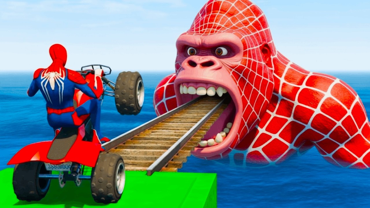 الرجل العنكبوت انقاذ باتمان Spider-Man Rescue batman vs iron man vs venom funny Game GTA 5 superhero