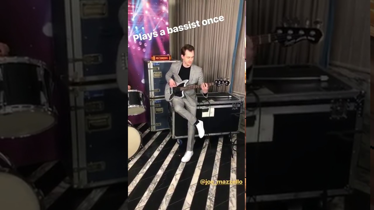 Joe Mazzello playing bass (sound off)