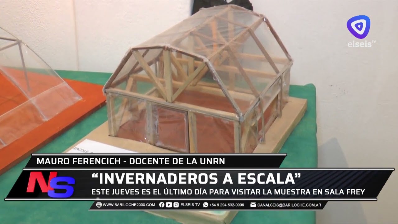 Muestra de invernaderos a escala en la sala Frey