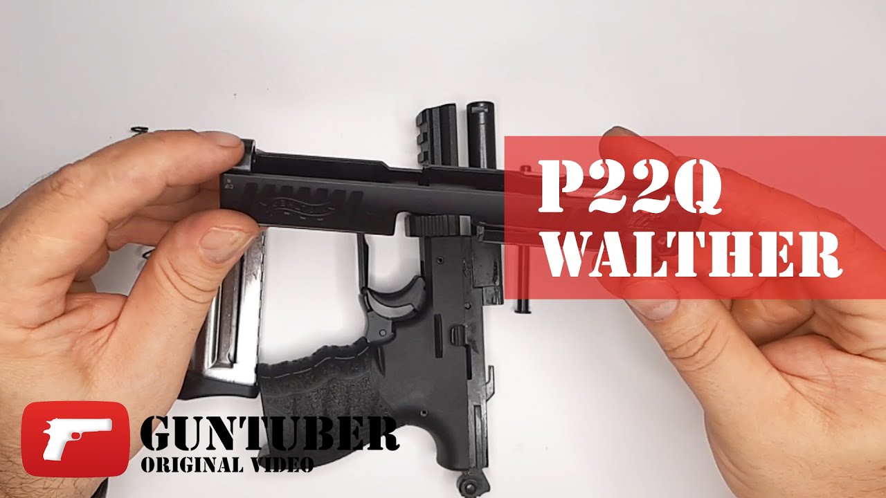 Walther P22Q .22LR - How to Disassembly and Reassembly (Field Strip without tool)