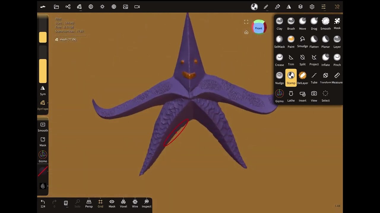 Nomad Sculpt: tutorial 1- manipulating a 3D scan or existing 3D model