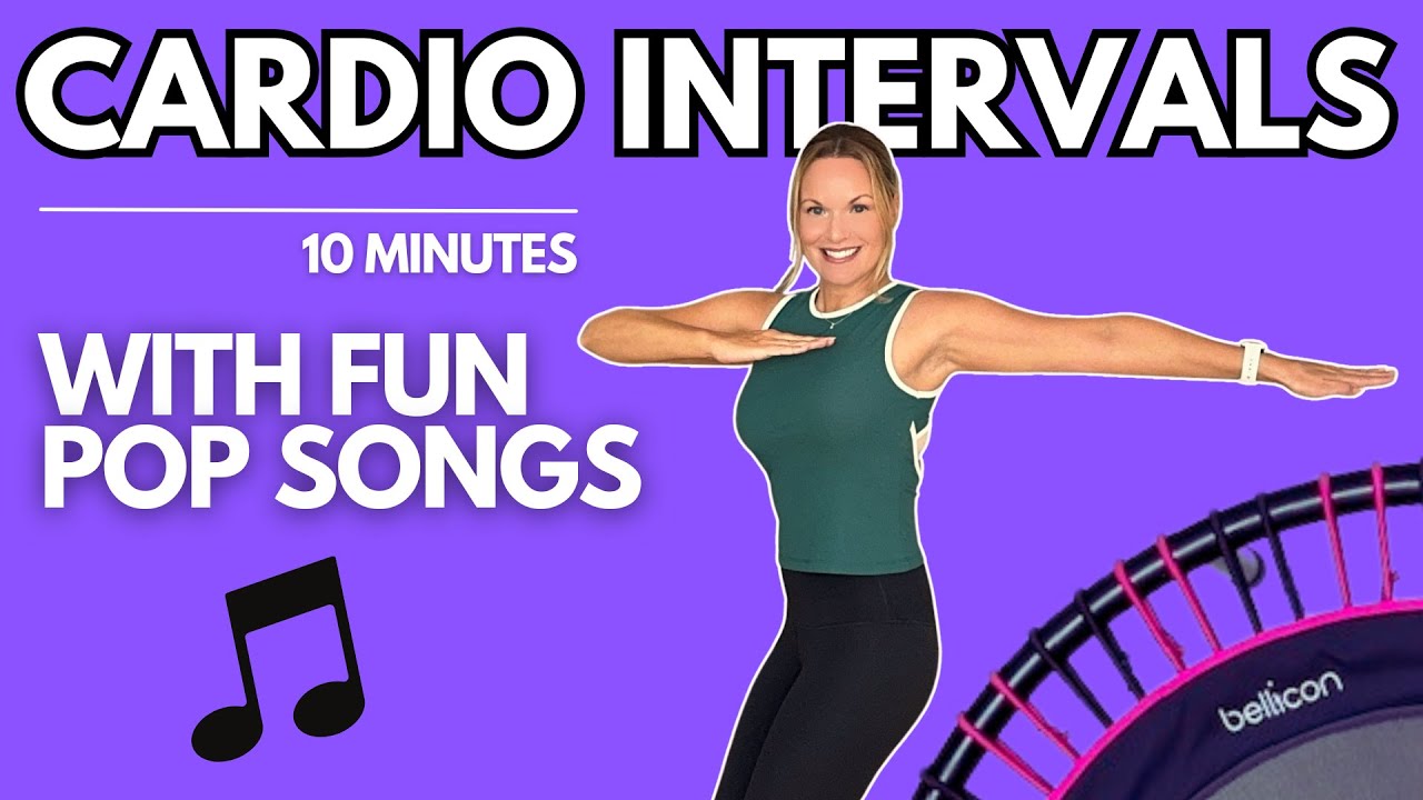 10 Min Rebounder Cardio Intervals Workout | Burn Fat Fast + Boost Lymph Flow
