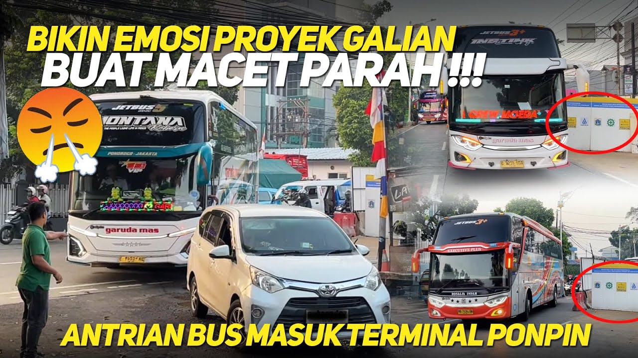SAMPE BIKIN EMOSI..!!! KUSUTNYA ANTRIAN MASUK TERMINAL PONDOK PINANG‼️PROYEK BIKIN MACET TOTAL
