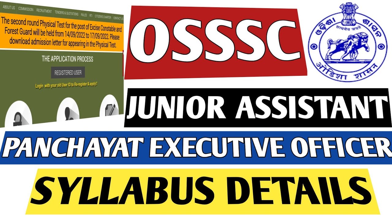 OSSSC PEO and JA Recruitment 2023: Exam Pattern and Syllabus Details Notification Latest.