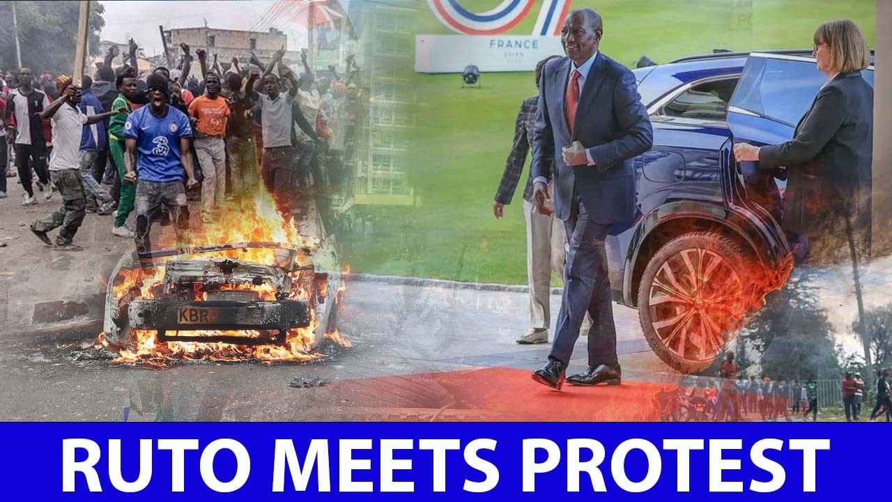 BREAKING: Ruto's speech from France meets Protest