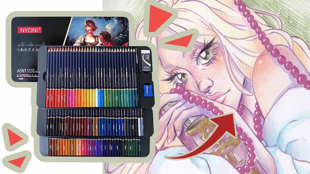 100 КАРНДАШЕЙ ПО 29 РУБЛЕЙ!? / NYONI Watercolor Pencil / Обзор