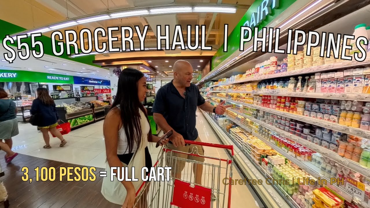 Grocery Shopping in the Philippines 🇵🇭 | What $55 Buys Us