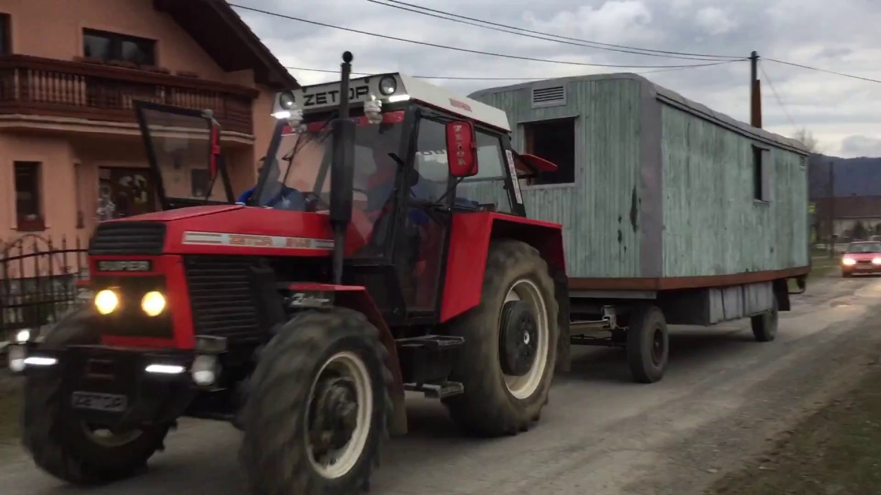 Zetor 8145 ťahanie maringotky
