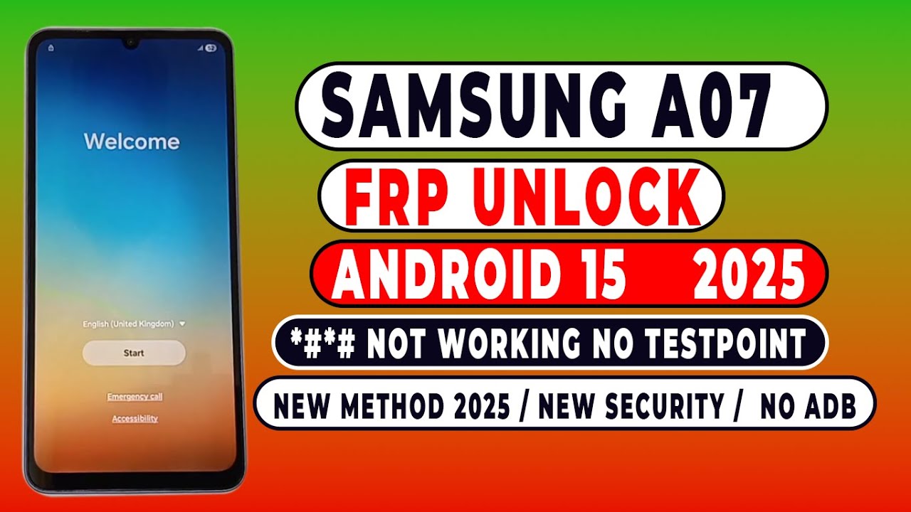 🔥 Samsung A07 FRP Bypass Android 15 &mdash; Liberta-te do Google Lock em Minutos! (SM-A075F)