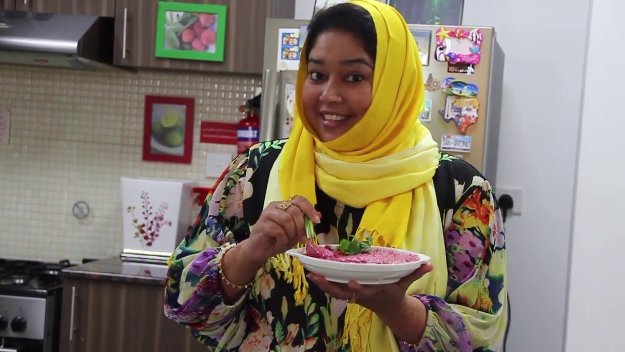 Moutabel recipe - using beetroot - Cookery show