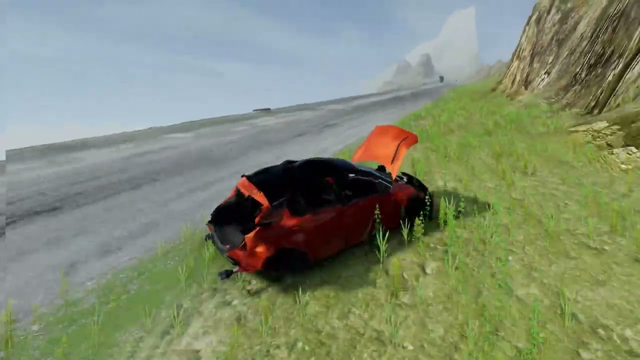 Crash hard downhill madness #beamngdrive