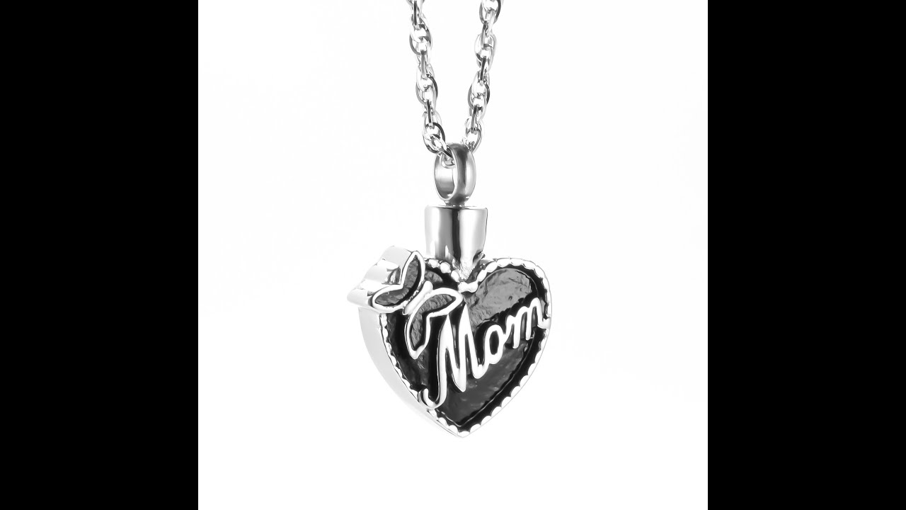 Heart Cremation Necklace for Mon