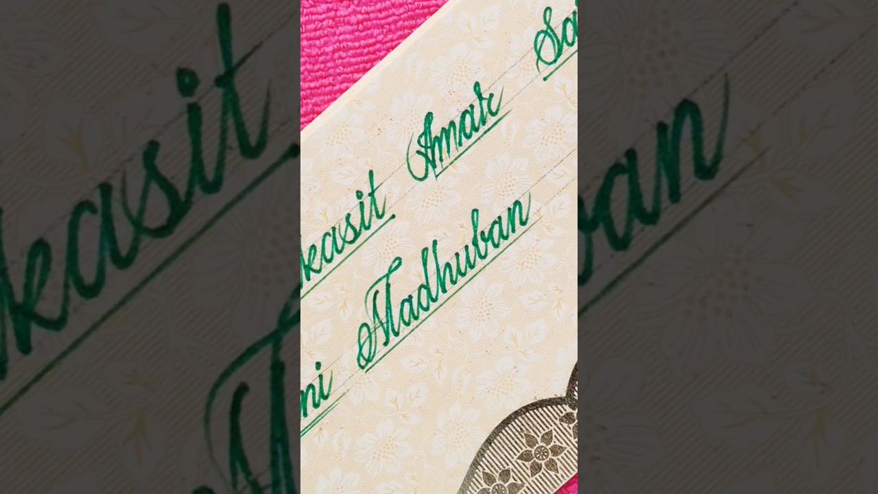 Cursive writing || Madhuban name shorts || Cursive writing for beginners