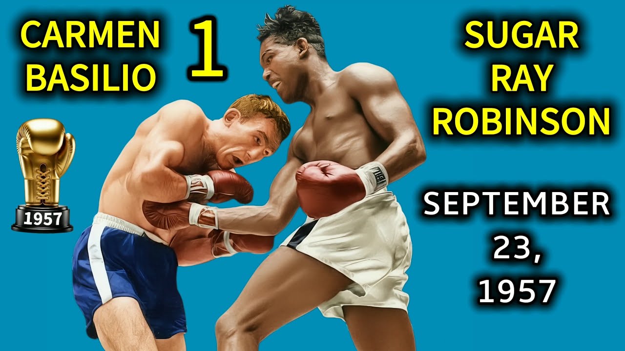 Sugar Ray Robinson 🇺🇸 VS 🇺🇸 Carmen Basilio 1 | September 23, 1957 | VIASAT SPORT | 720P 50FPS