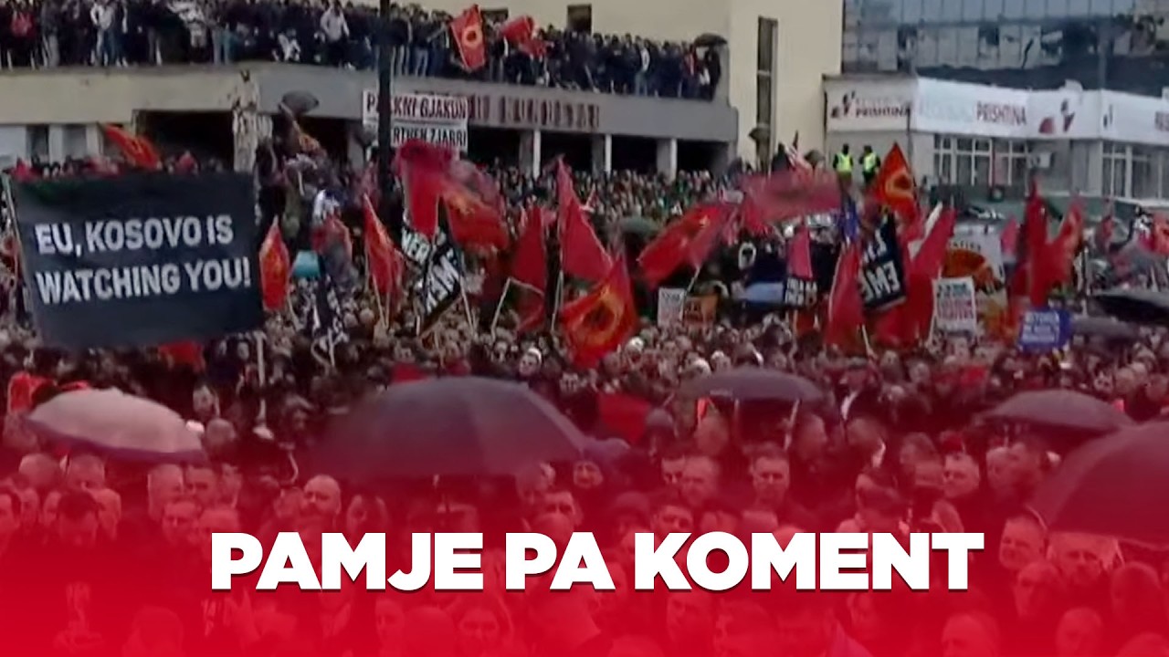 PAMJE PA KOMENT/ Mijëra njerëz në sheshin e Prishtinës për marshin 
