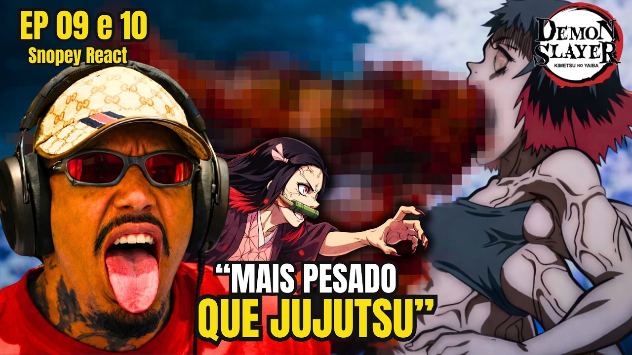 SNOPEY QUASE GORFOU NESSA CENA - SNOPEY assistindo Demon Slayer pela PRIMEIRA VEZ