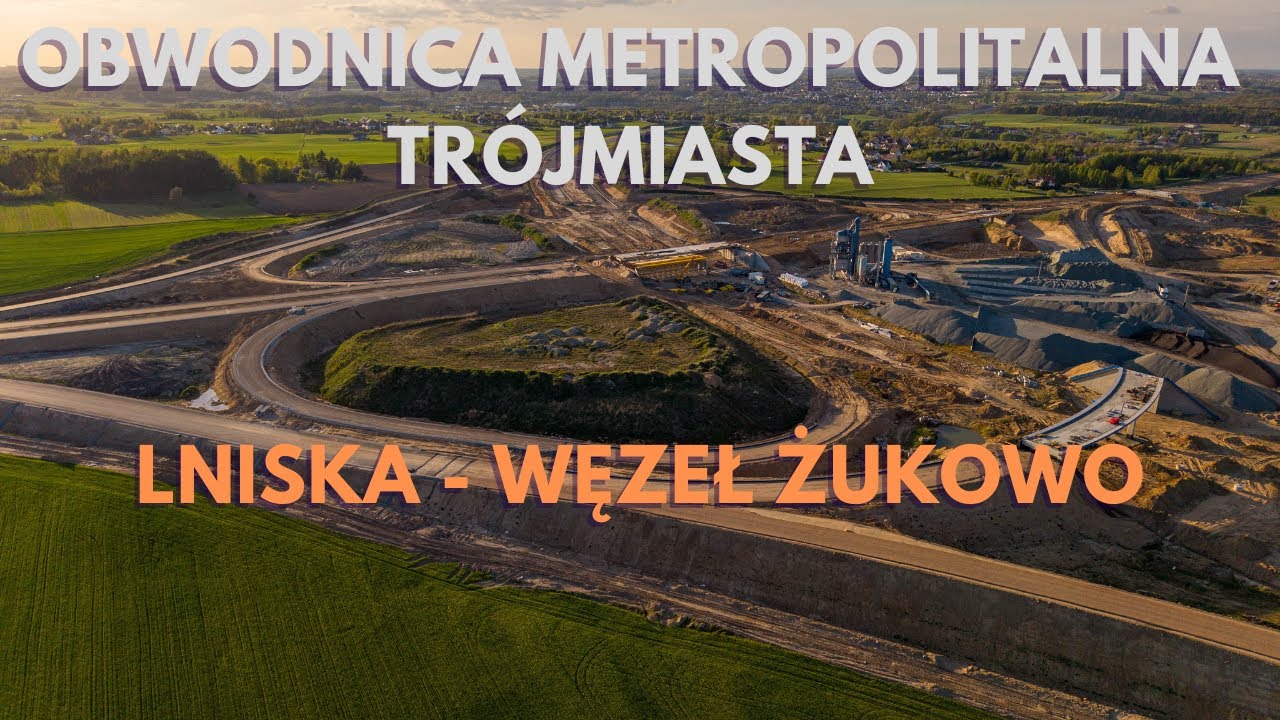 Obwodnica Metropolitalna Trójmiasta - Lniska - Węzeł Żukowo 30.04.2025 | 4K |  dron |