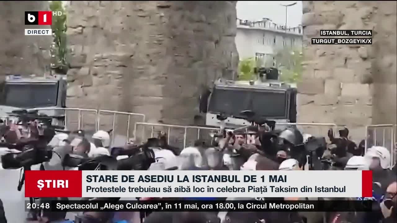 STARE DE ASEDIU LA ISTANBUL DE 1 MAI. Știri B1TV_ 1 mai 2024