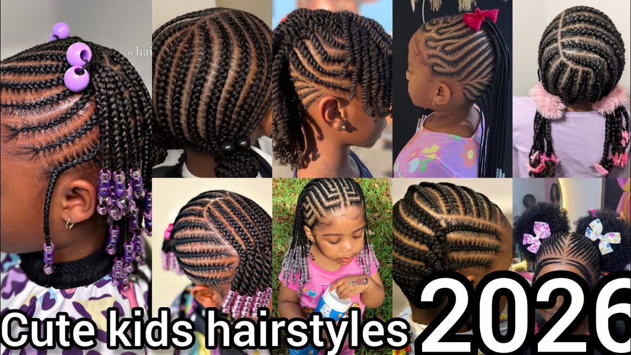 Cute 💕💕 Back to school hairstyles for little girls | Kids Cornrow braids hairstyles |Kids Hairstyles