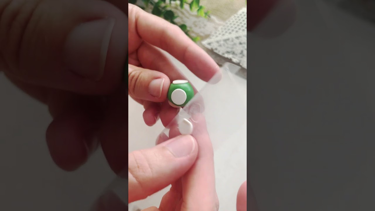 Polymer Clay Super Mario Mushroom Charm 