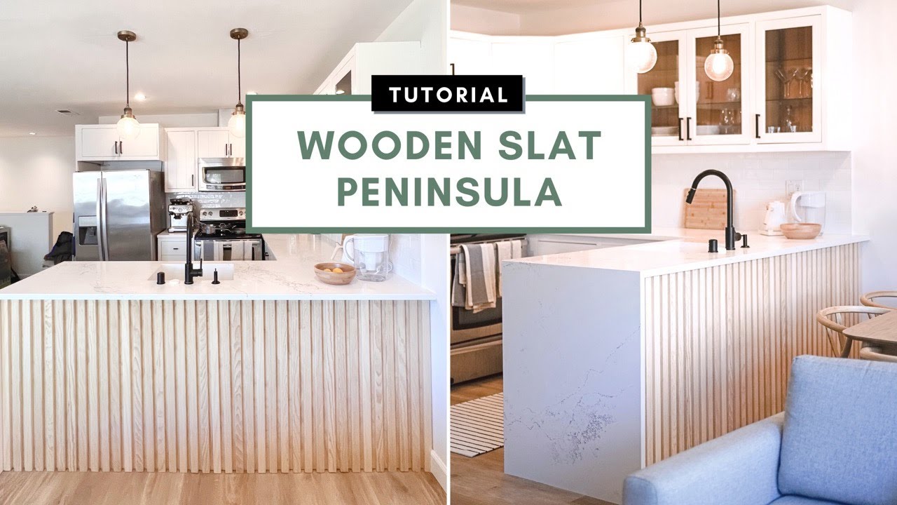 DIY Wooden Slat Peninsula/ Island | Cost $100 | STEP BY STEP | Build from Scratch