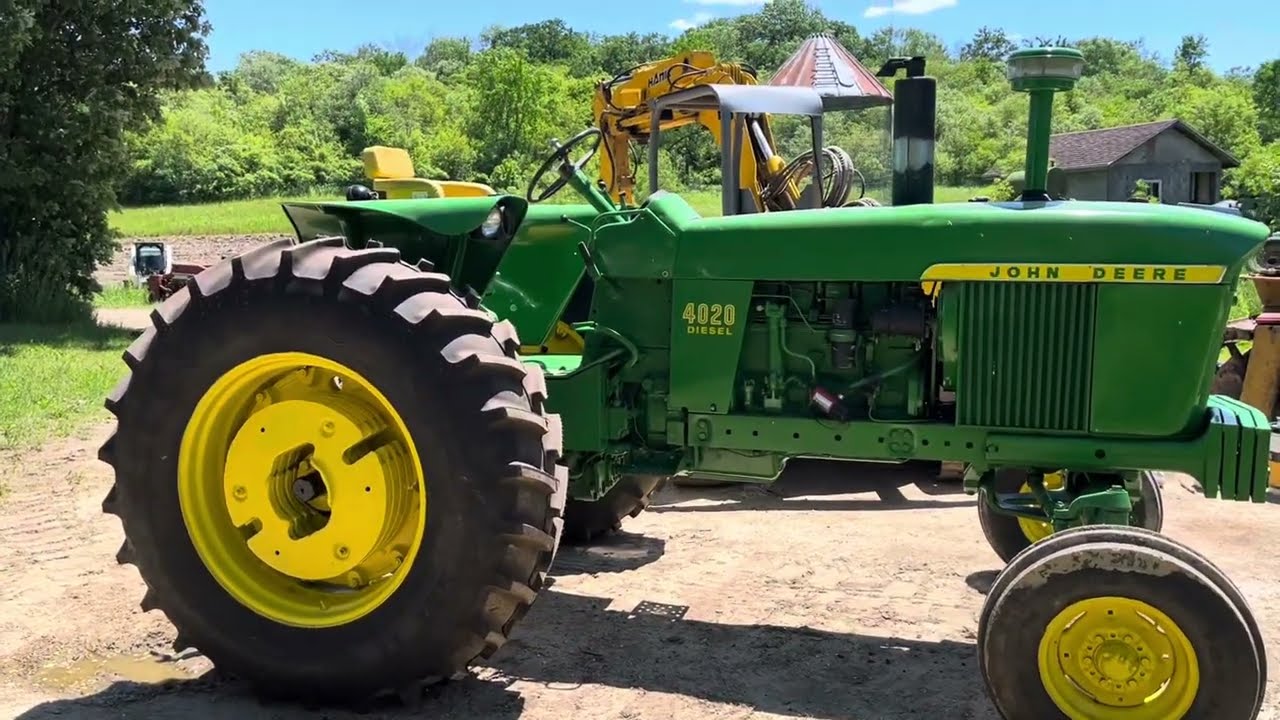 Transformation! Abandoned John Deere 4020 Gets Tires, Paint. and Weights