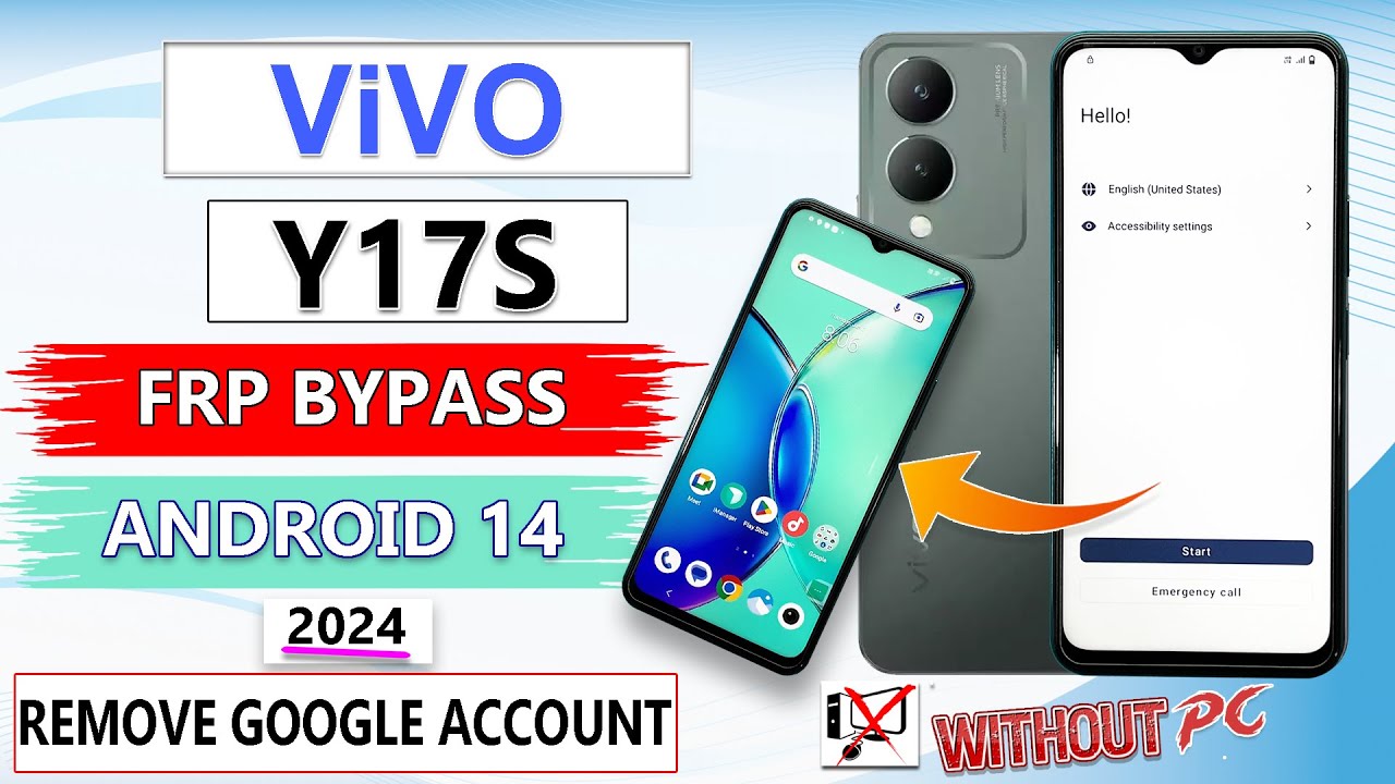 Vivo Y17s Android 14 - How To Bypass Google Account (Frp) Lock (2024) Vivo Y17s V2310 Frp Without Pc