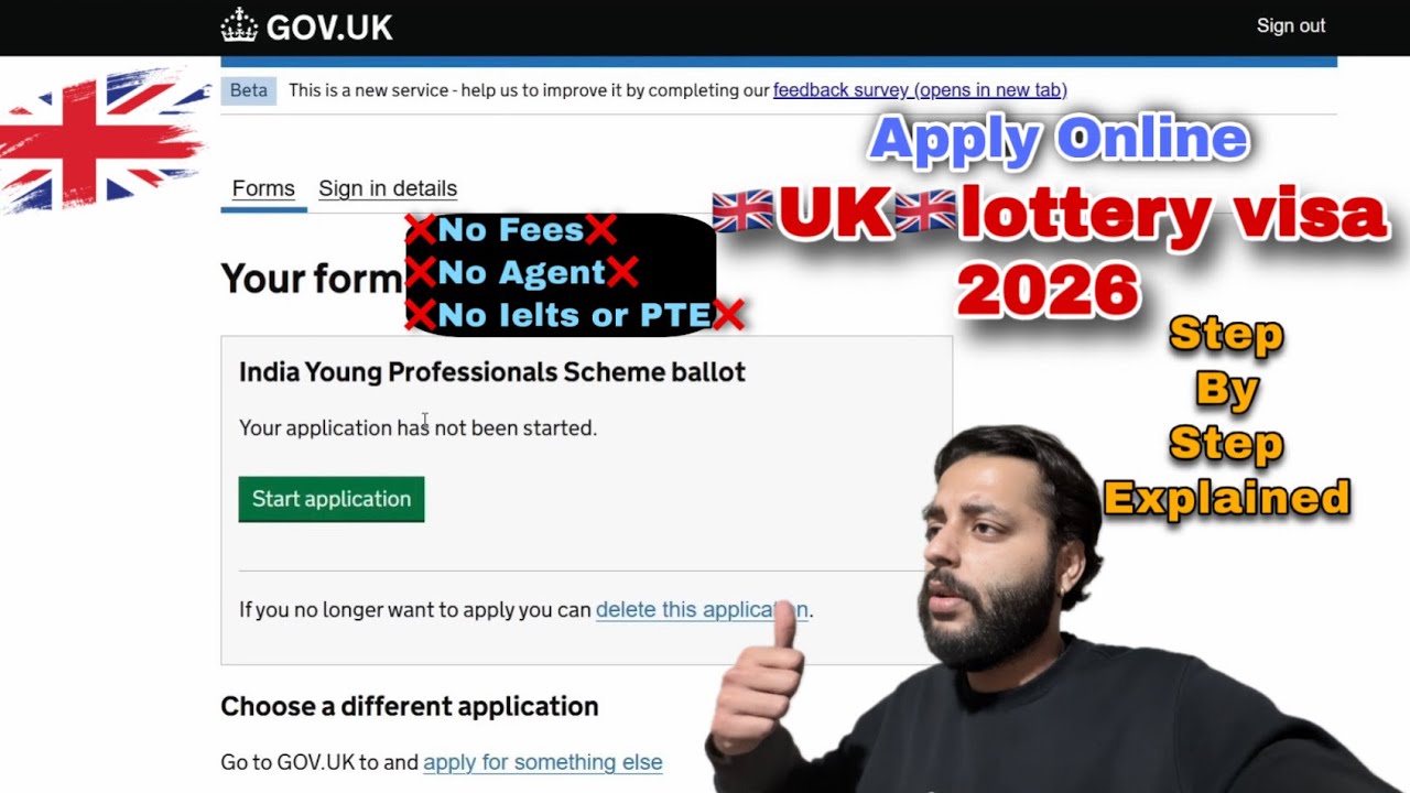 UK 🇬🇧 Lottery Visa 2026 Apply Online | India Young Professionals Scheme 2026