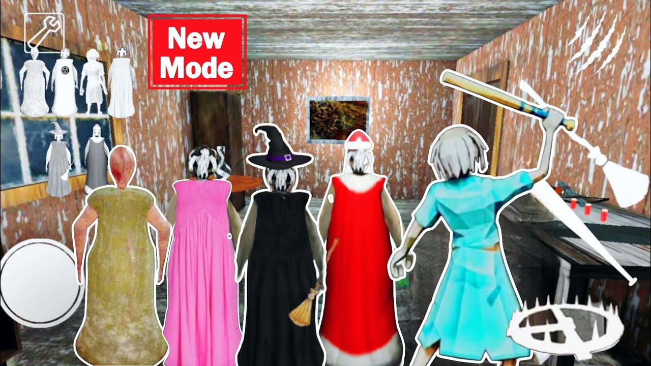 Playing as Mad Granny , Crismas Granny , Helloween Granny , Barbi Granny & Granny Remake in Granny 1