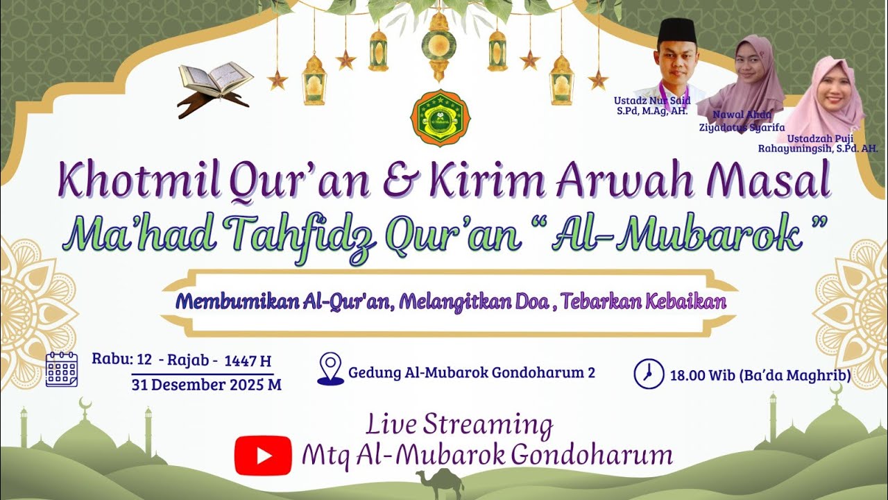 LIVE  🔴 PEMBACAAN AHLI KUBUR DAN KHOTMIL QUR'AN