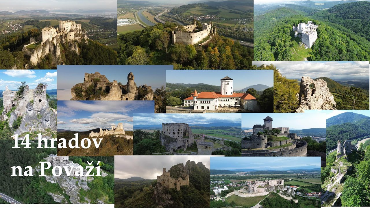 14 hradov  Považia. (14 castles near the Váh river basin.)