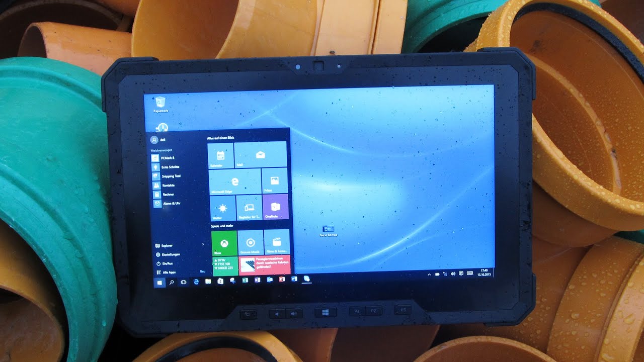 Dell Latitude 12 Rugged Tablet Hands On Test - Deutsch / German ►► notebooksbilliger.de