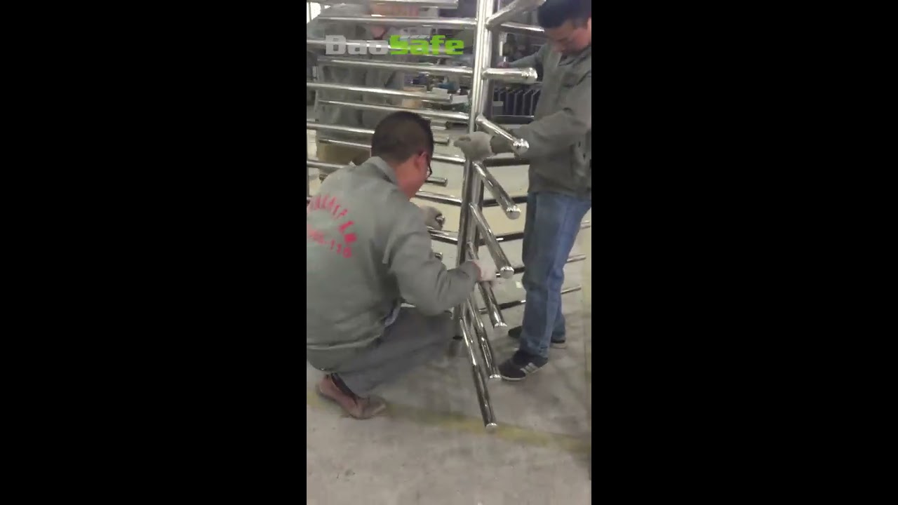 Daosafe Full Height  Turnstile DS401 Installation Video