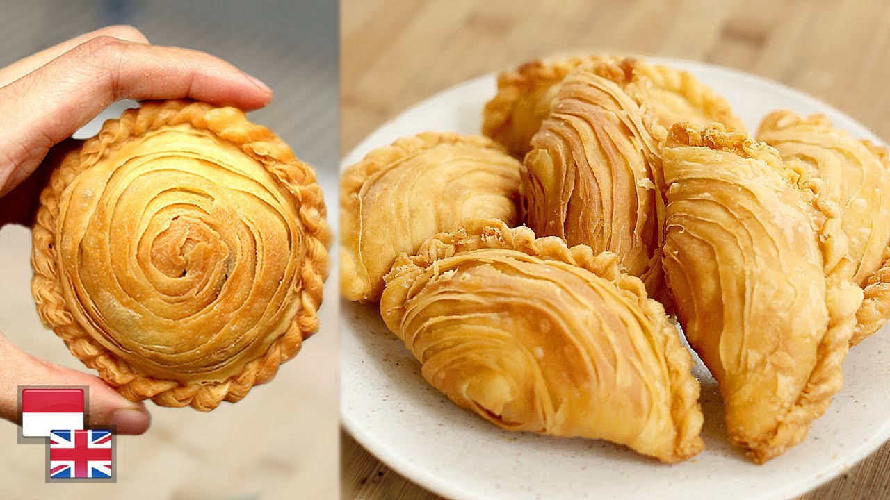 BERLAPIS & Renyah! Resep PASTEL KARIPAP PUSING 100% Sukses! [Curry Puff Malaysia]
