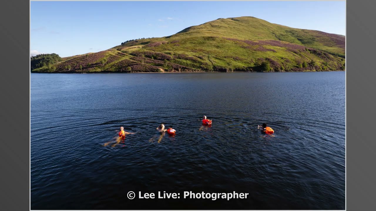 Heather In Bloom at Glencorse Reservoir and Turnhouse - Swimmers