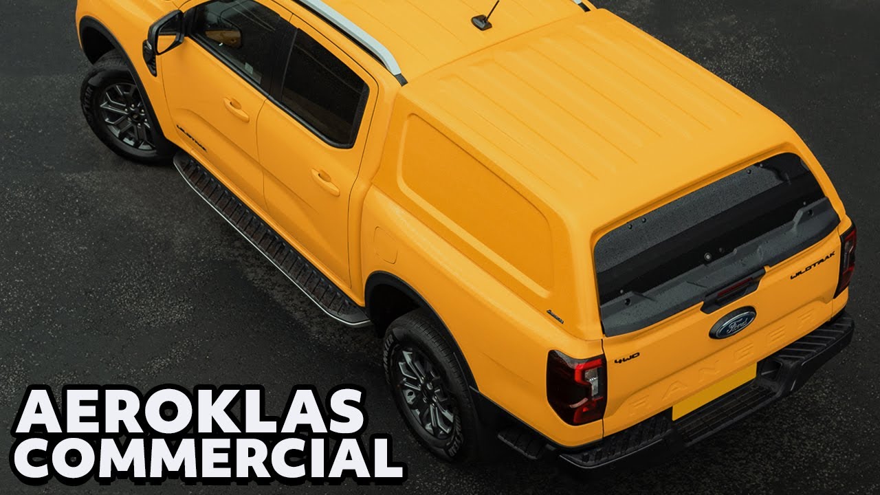Ford Ranger 2023+ Aeroklas E-Tronic Commercial Hardtop Canopy