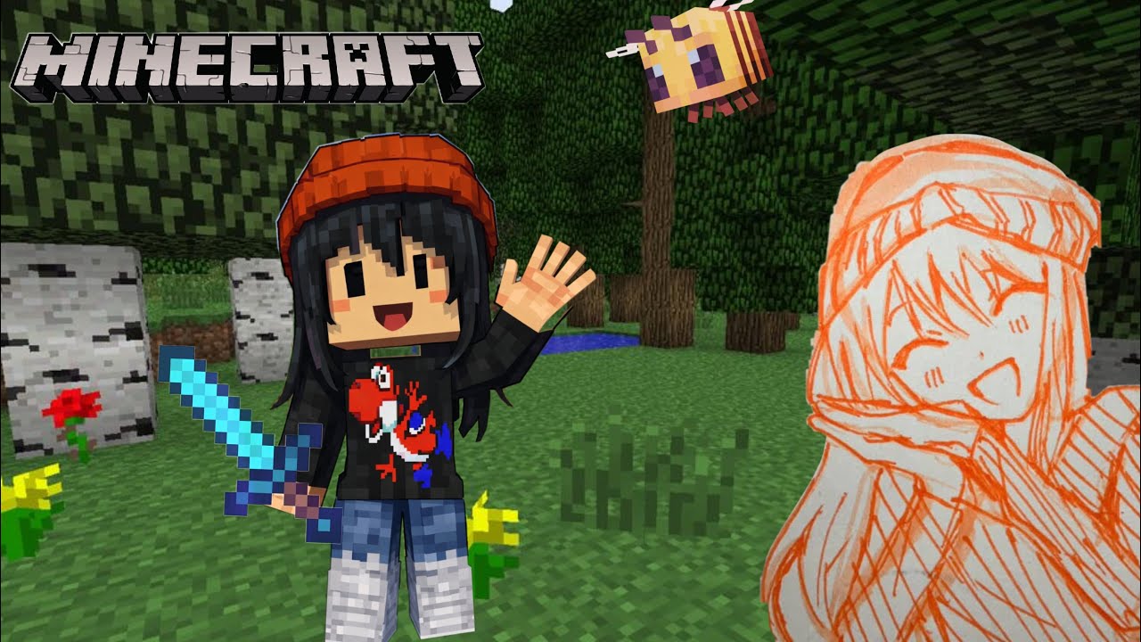 Playing MINECRAFT while building a HOUSE! (First ever video)