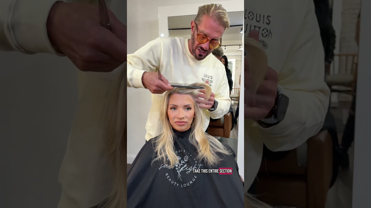 How I cut a sweeping side bang