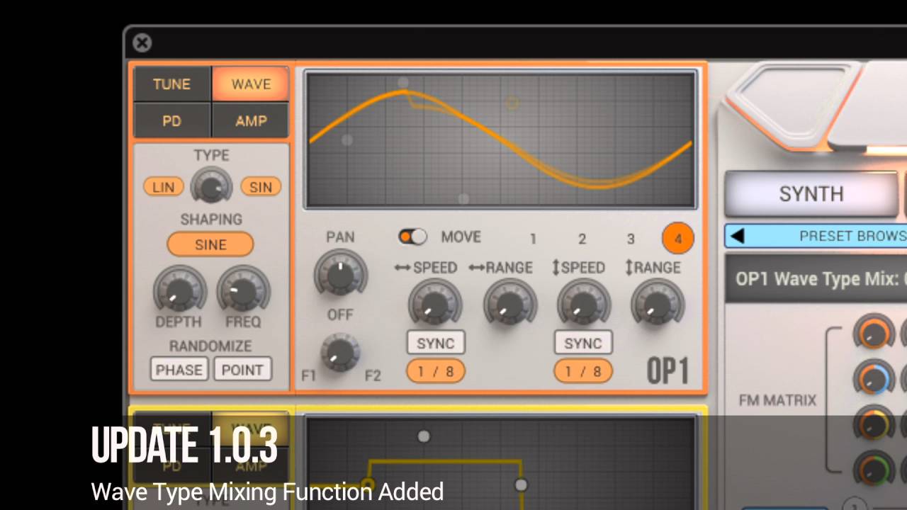 WIGGLE 1.0.3 Update Demo - Wave Type Mix function