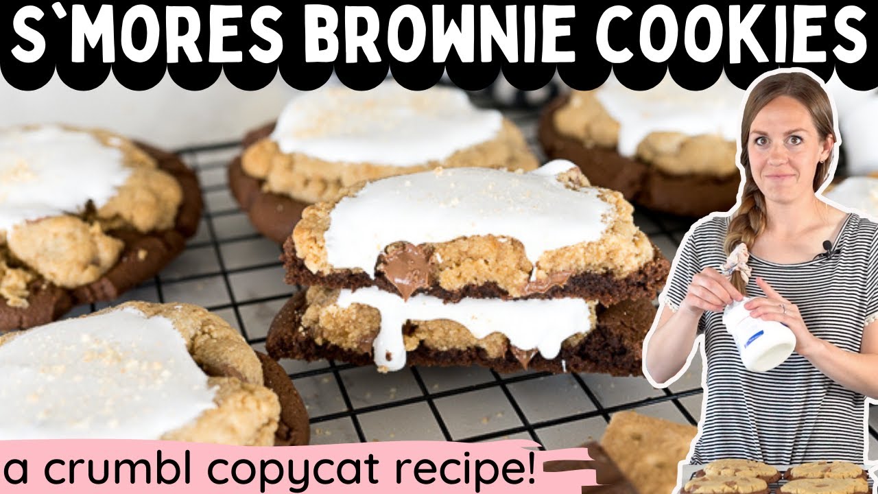 Crumbl Smore's Brownie Cookie Copycat